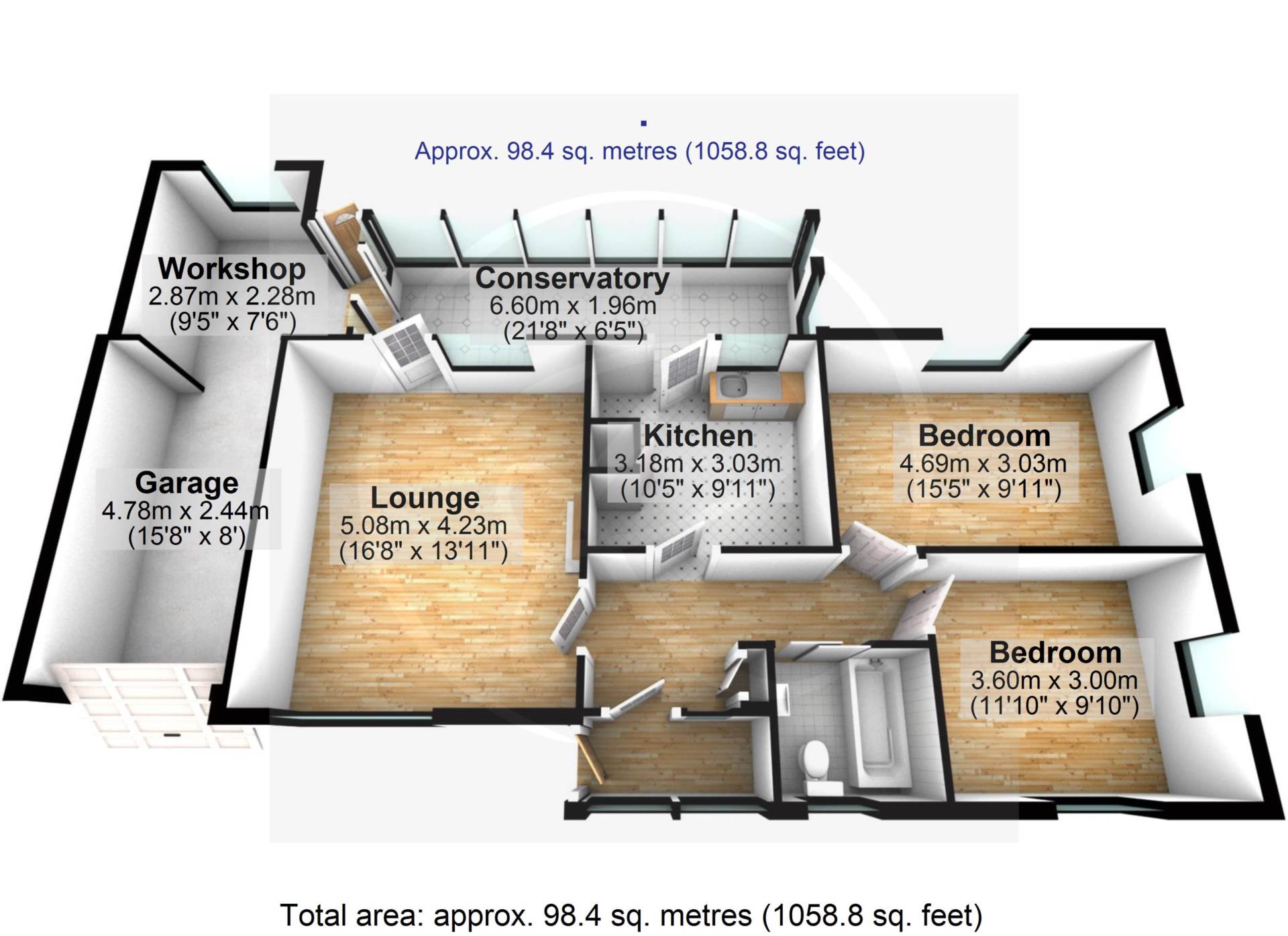 Additional Property Image 2 bedroom Detached Bungalow for sale in Bideford 11